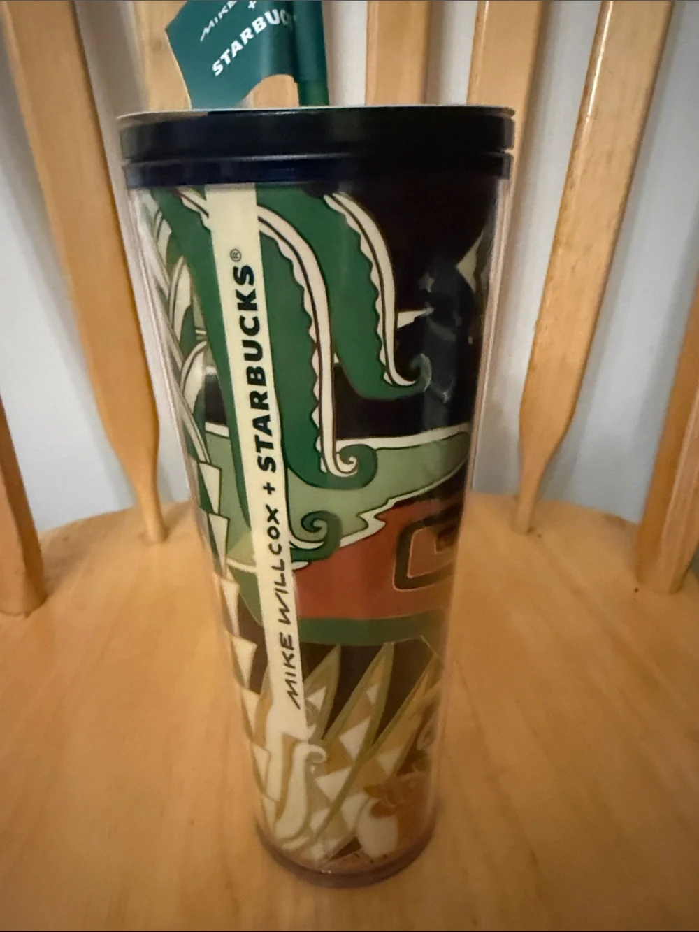 Starbucks Mike Willcox Teal & White Limited Tumbler NWT